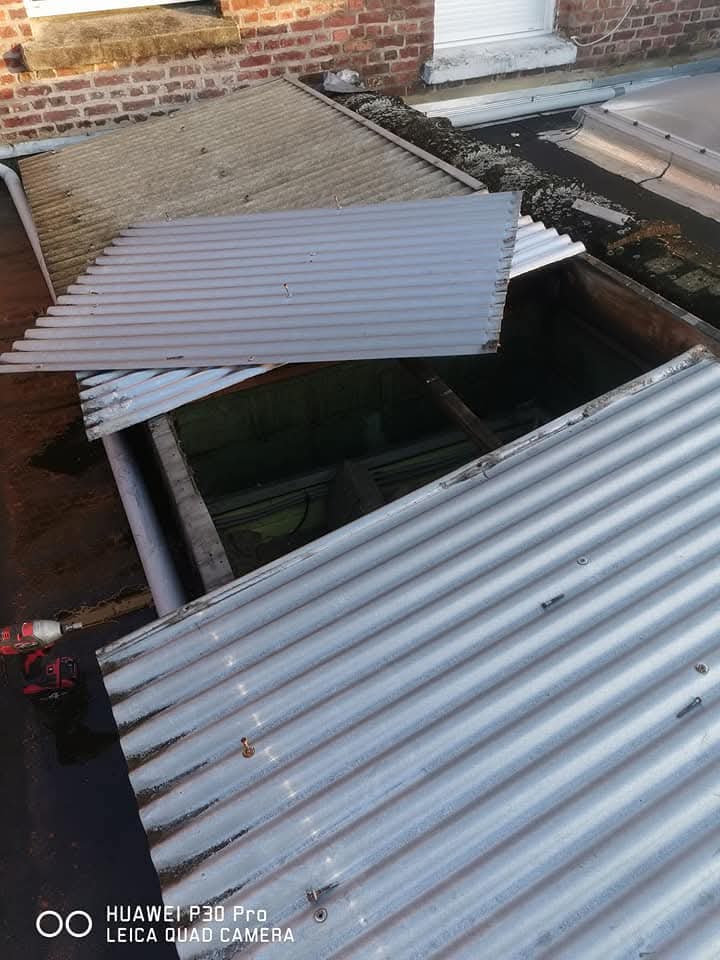 Remplacement de toiture en tôle à Wattignie