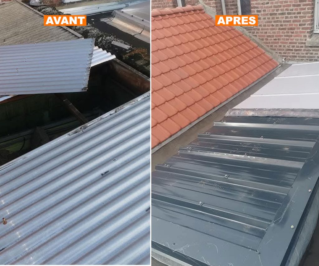remplacement de toiture en bac acier à Villeneuve-d'Ascq