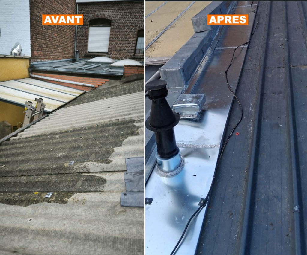 Remplacement de toiture bac acier à Lille